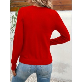 Women'S Long - Sleeved Front-Opening Buttoned Cardigan Sweater, With Delicate Button Details + High - Elastic Fabric. Perfect For Office Commute, Casual Dates & Daily Outings. Hurry To Buy & Enjoy The Discount