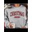 1pc Women'S Casual Crew Neck Sweatshirt, Christmas Vibes Sweatshirt Alphabet Pattern Long Sleeve Pullover For Autumn/ Winter, Grey Sweatshirt
