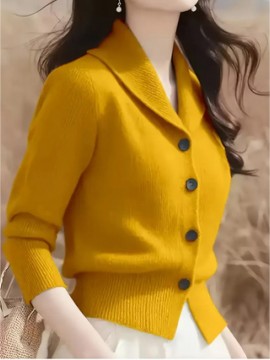 Women's Turn- Collar Cardigan Coat