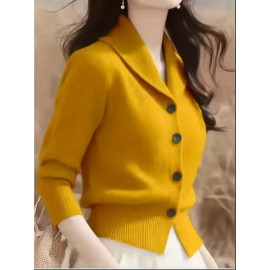 Women's Turn- Collar Cardigan Coat