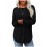 Women's Oversized Cable Sweater - All-Season Loose Fit Crew Neck Button-Front Pullover with High-Low Curved Hem, Solid Color Casual Sweaters (Machine Washable, 95% /5% Spandex) for Fall/Winter/Summer Layering