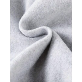 1pc Women's Casual Crew Neck Sweatshirt, Cozy Women's Snowman & Snowflake Print Long Sleeve Pullover for Autumn/ Winter, Grey Sweatshirt