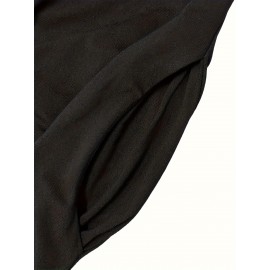 [Comfy Plus Size Nightgown] Plus Size Women's Batwing Sleeve V-Neck Nightgown - 