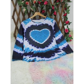 Women's Plus Size Bohemian Tie-Dye corset top - Turquoise green, black, and blue/teal longline shirt | H-Line Silhouette | Machine Washable Layering Blouse for Fall/Winter | Casual Everyday & Formal Outfits | Ideal Women's Gift with Round Neck & Vibrant Bohemian Print | Comfortable & Stylish for Layering or Solo Wear, Jersey Dress For Women Plus Size, Plus Size Tshirt Dress, Tshirt Dresses For Women, Tshirt Dress Women Plus Size, T Shirt Dresses For Women Plus Size