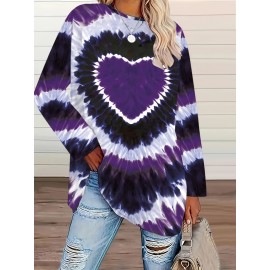 Women's Plus Size Bohemian Tie-Dye corset top - Turquoise green, black, and blue/teal longline shirt | H-Line Silhouette | Machine Washable Layering Blouse for Fall/Winter | Casual Everyday & Formal Outfits | Ideal Women's Gift with Round Neck & Vibrant Bohemian Print | Comfortable & Stylish for Layering or Solo Wear, Jersey Dress For Women Plus Size, Plus Size Tshirt Dress, Tshirt Dresses For Women, Tshirt Dress Women Plus Size, T Shirt Dresses For Women Plus Size