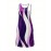 Summer New Arrival Women'S Resort-Style Color-Block Stripe Print Tank Dress- Purple/ White/ Black Round Neck Sleeveless, Lightweight Breathable Machine-Washable for Beach Vacations, Casual Outings& Weekend Getaways, Summer Tank Tops