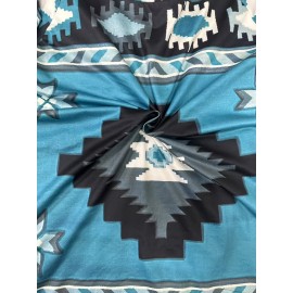 Women'S Southwest-Style Geometric Print Long-Sleeve Top - Elastic V-Neck Casual Shirt, Machine Washable Translucent Fabric with Turquoise/Orange/Black/Beige/White/Gray Patterns, Resort Wear & Everyday Elegant Blouse for Fall Winter Layering, Southwestern Bohemian Style Clothing, Regular Fit with Intricate Geometric Design, Stretchy Material for Comfort, Spring/Summer Wear, Pullover Style with Long Sleeves, Women Top And Blouse, V Neck T Shirt For Women, Fall Shirt For Women, White Top