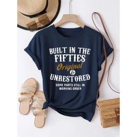 Built-in 1950s Women'S T-shirt Comfortable Fit