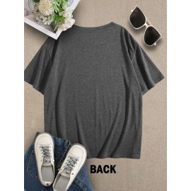 [August Sunshine T-Shirt] Women's August Sunshine & Hurricane Quote T-Shirt - Dark Grey with White Text - Breathable Everyday Summer Tee - Birthday Outfit Idea - Machine Washable Casual Streetwear Top, Graphic Text Shirt, Comfortable Fabric