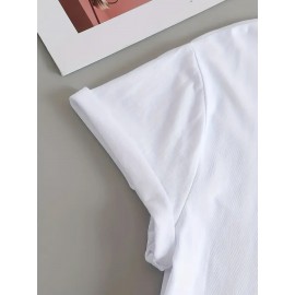 Fashion Creative Pattern Printed Women'S T-Shirt, Suitable for Spring And Summer Casual Women Short-Sleeved T-Shirt, Comfortable Fashion Elegant Women'S Round Neck Loose Women'S Blouse 100%