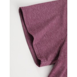 [Vibrant Graphic Tee] Vibrant Purple Women's Casual Short-Sleeve T-Shirt with Bold 867 FIVE 309 Graphic Print | Round Neck Top, Sporty Comfort Fit, Machine Washable Spring Summer Tee, Ladies T Shirts, Casual Attire, Soft Fabric