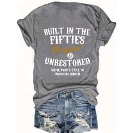 Built-in 1950s Women'S T-shirt Comfortable Fit